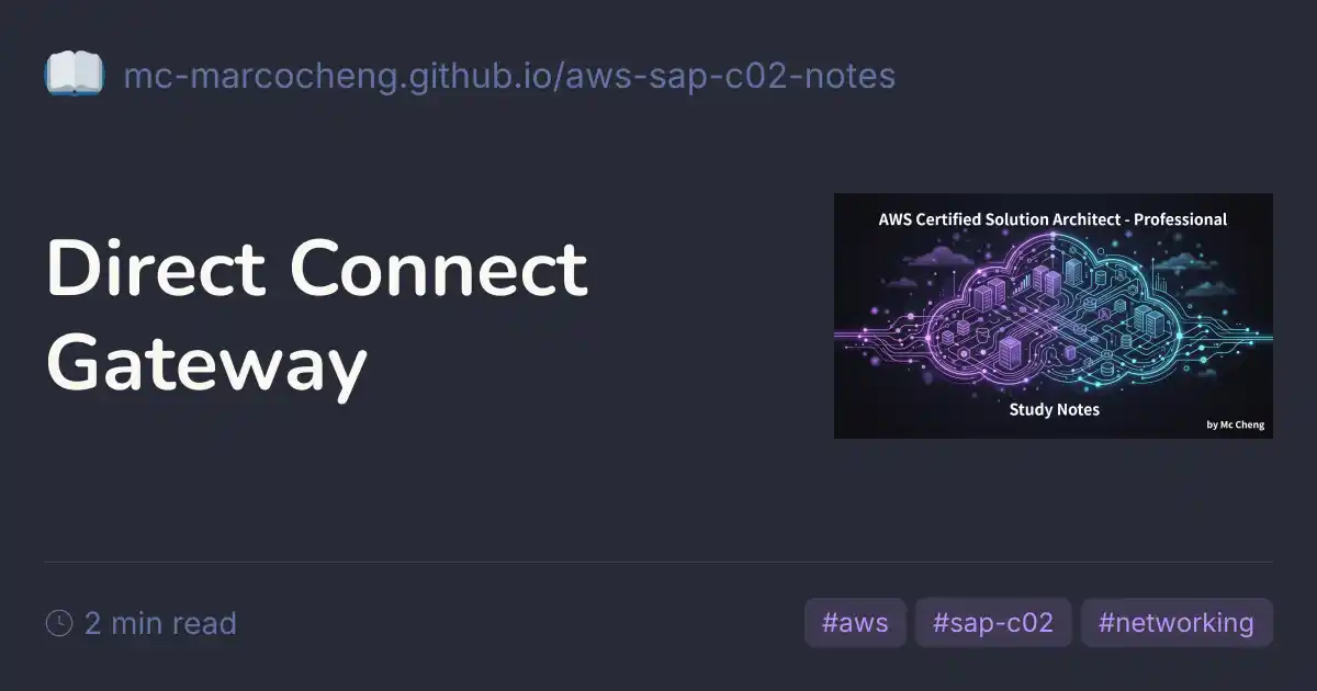 Direct Connect Gateway