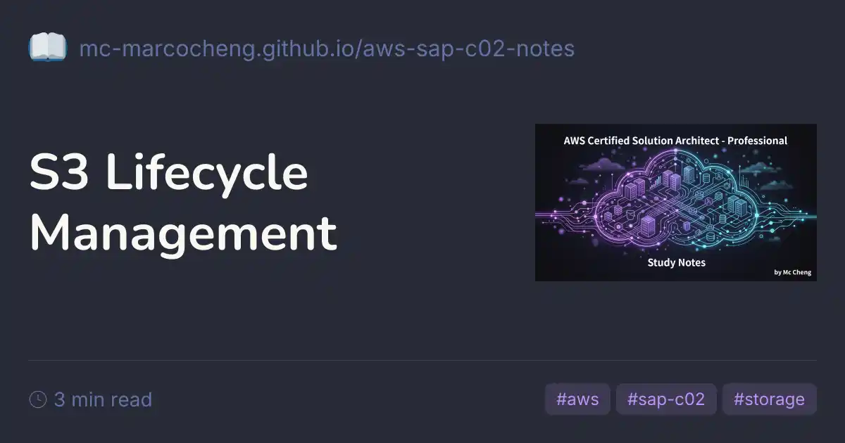 S3 Lifecycle Management